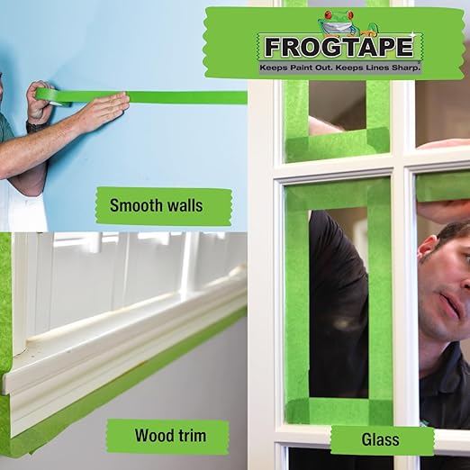 Frog Tape Green Multi Surface Masking Tape 24 / 36 / 48mm Sharp Lines Pack of 15