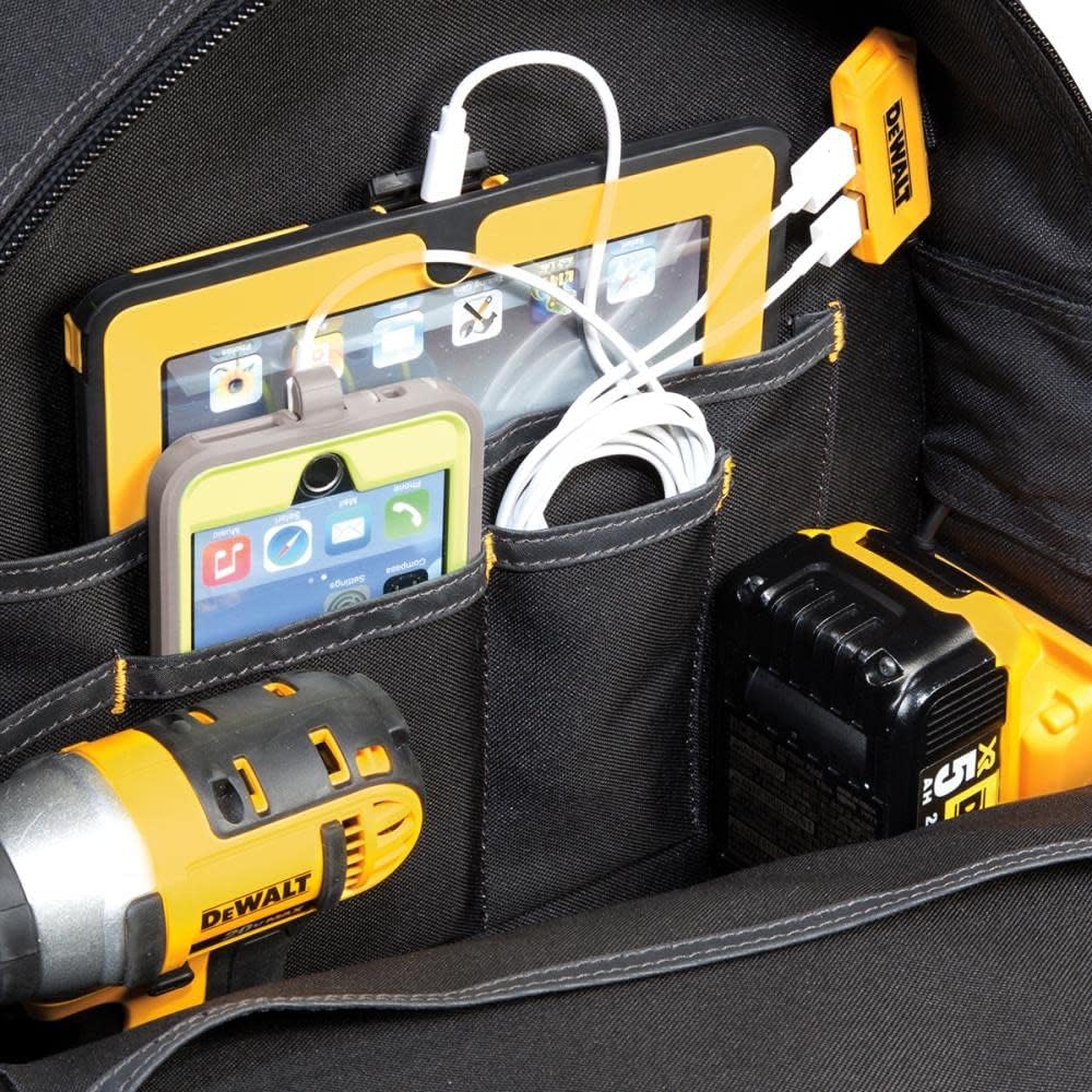Dewalt DGCL33 Pro 33 Pocket Lighted USB Charging Tool Backpack