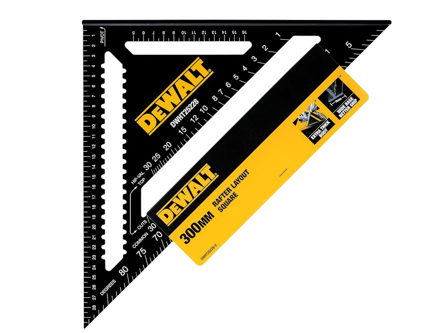 Dewalt Rafter Layout Square 300mm / 12'' DWHT46032-0 Heavy-duty Use