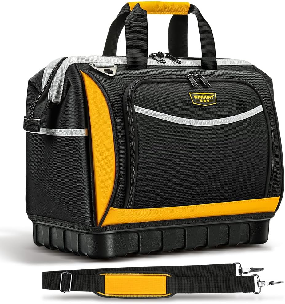Tool Bag Shoulder Strap 16 inch 25 Pockets Heavy Duty Waterproof Base Technician