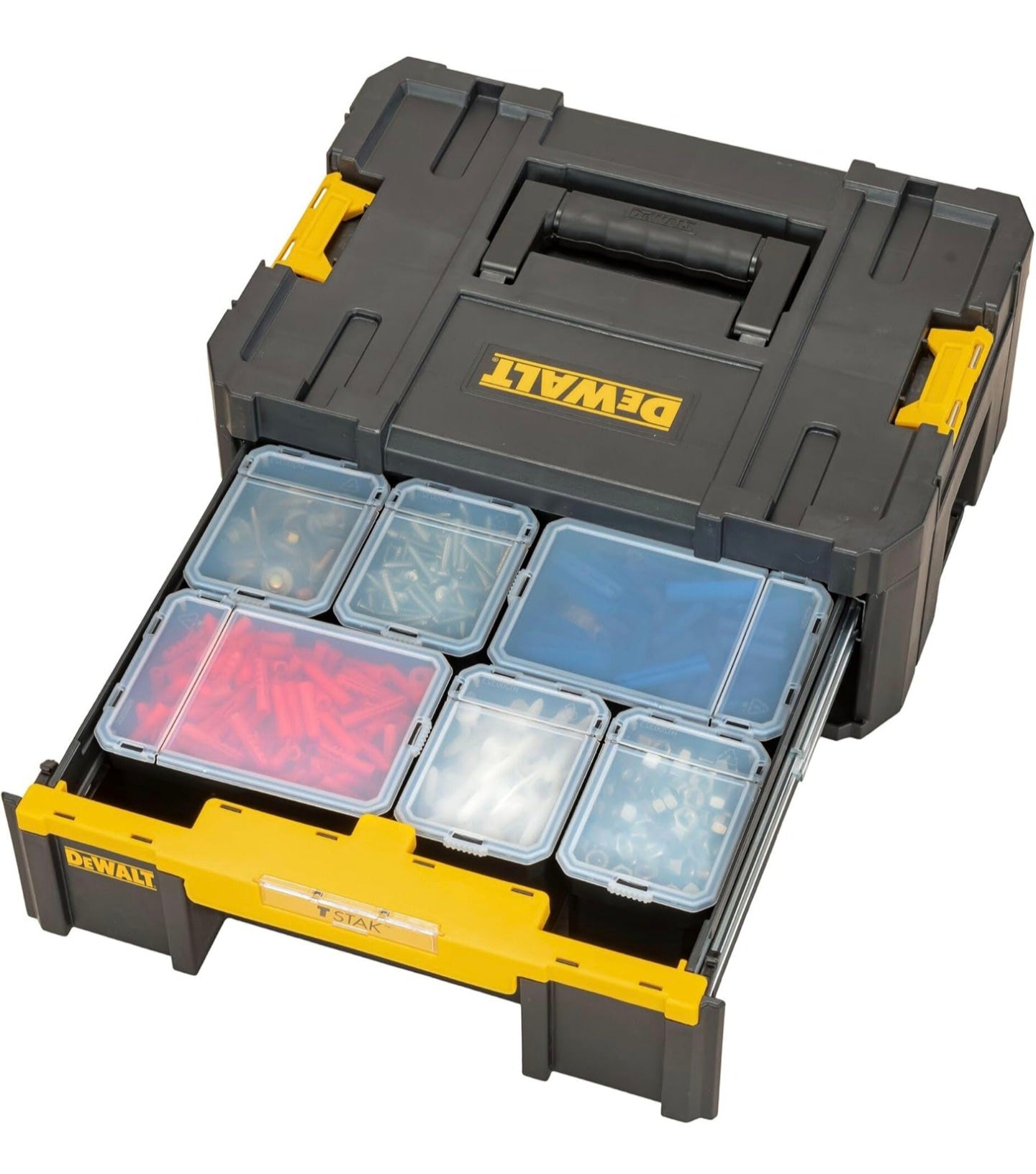 Dewalt DWST1-70705 T-Stak III Tool Storage Box with Drawer, Yellow/Black, 17.6