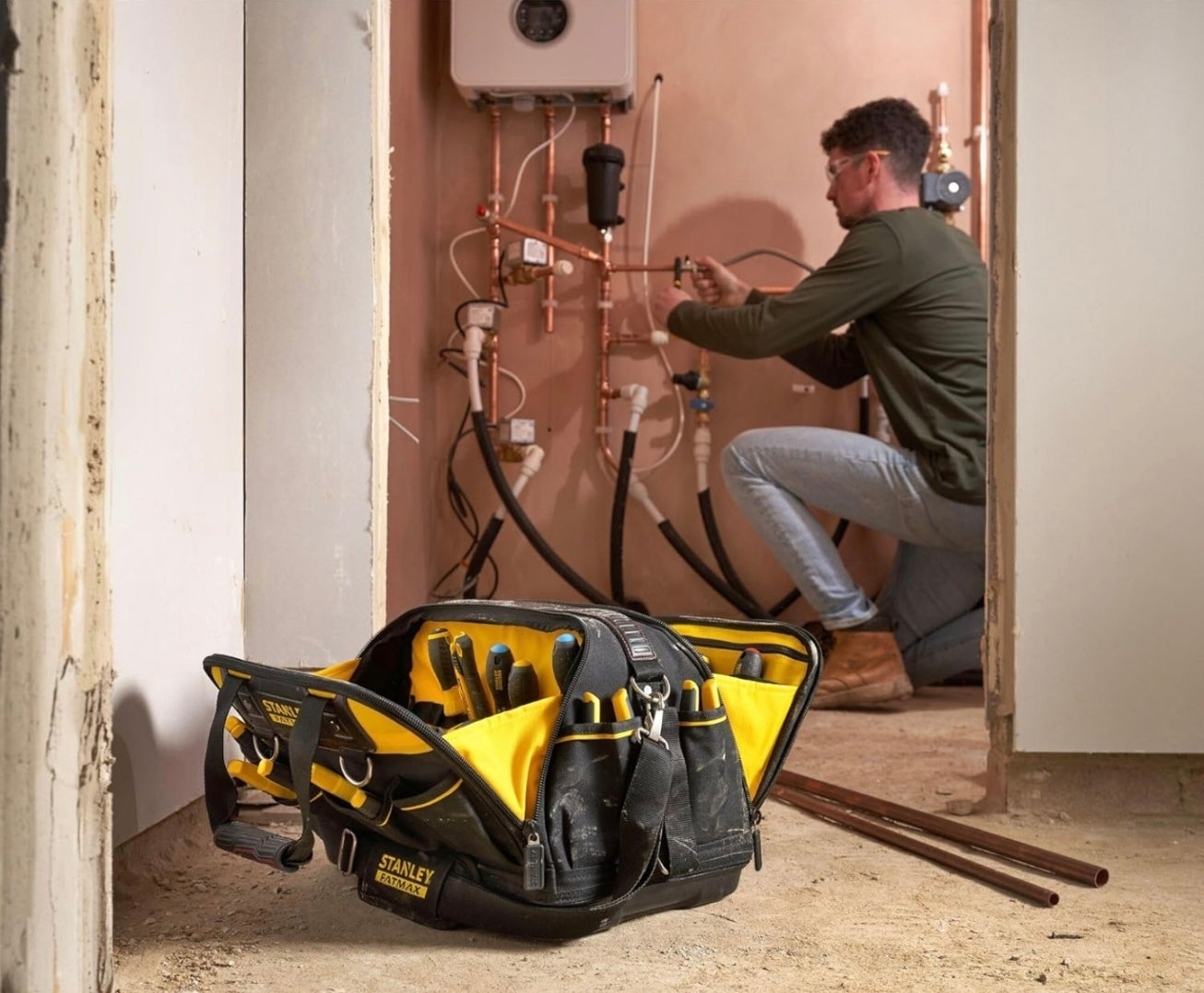 Stanley Fatmax FMST1-73607 Fatmax Dual Access Bag, 43 x 28 x 30 cm, Black