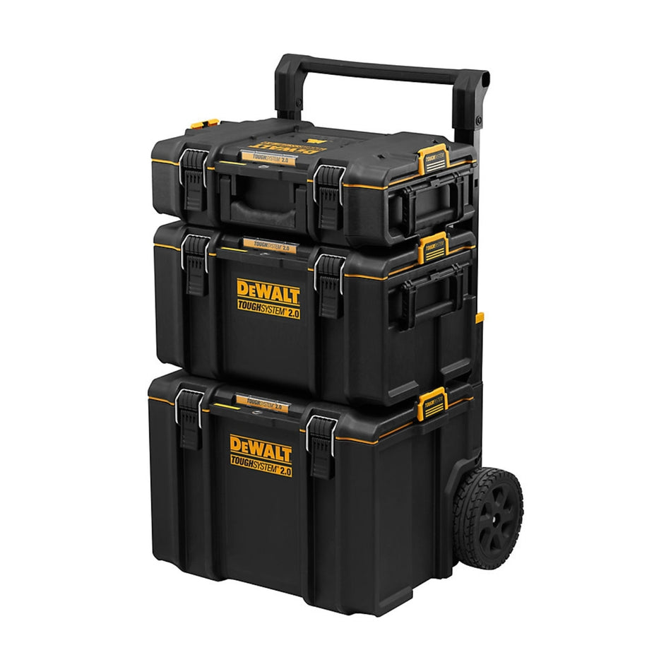 DeWalt DWST83526-1 TOUGHSYSTEM 2.0 Stackable Tool Boxes & Trolley Kit x3 Pcs