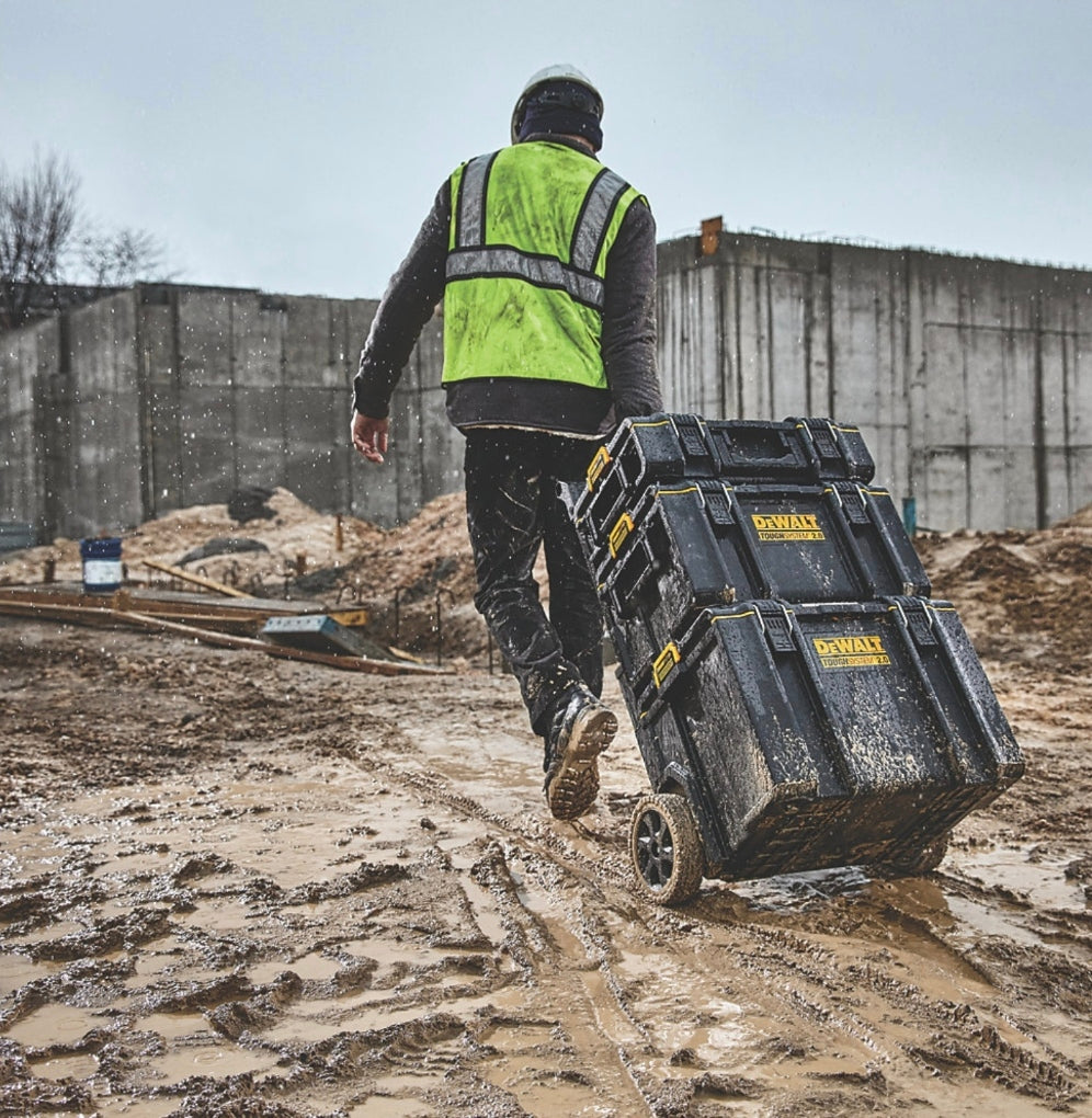 DeWalt DWST83526-1 TOUGHSYSTEM 2.0 Stackable Tool Boxes & Trolley Kit x3 Pcs