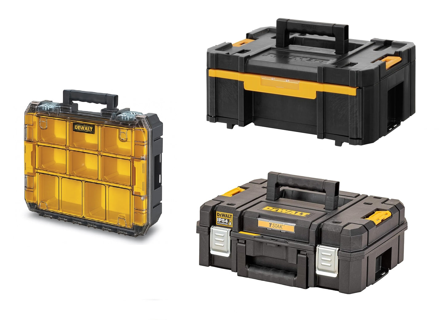 DEWALT TSTAK BUNDLE Organiser Tool Box Deep Drawer Unit with Storage Bins