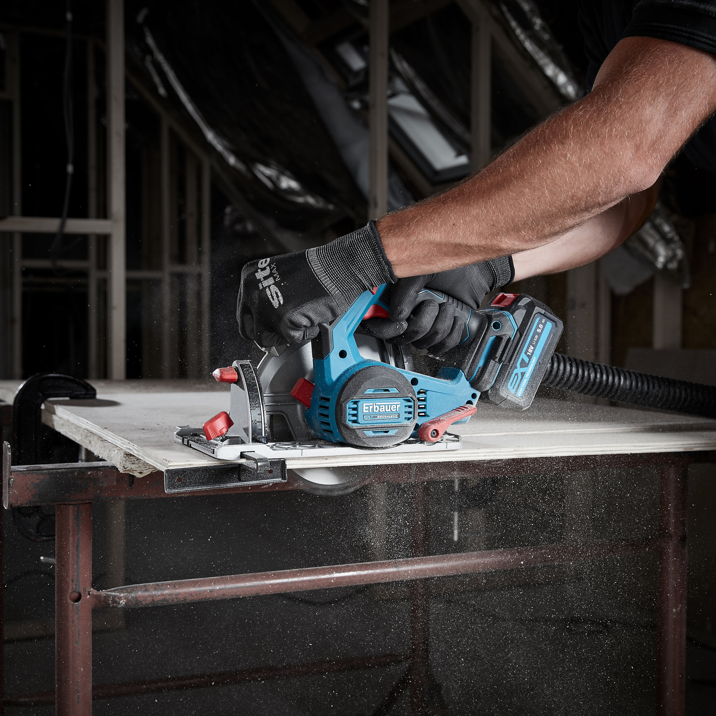 Erbauer Circular Saw ECS18-LI Cordless 18V 24-Tooth TCT 165mm with 1 x 5ah Battery