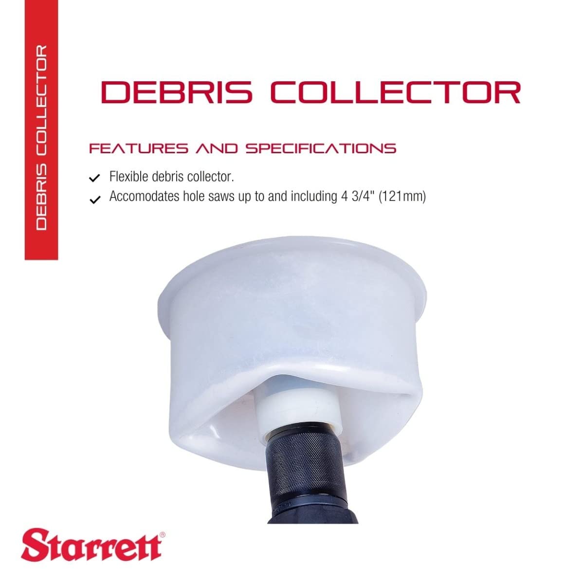 Starrett Debris Dust Collector - DB2 Durable Drill Hole Saw Dust Bowl 121mm