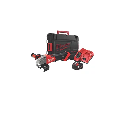 Milwaukee M18 FSAG115XB-501X 18V 1 x 5.0Ah Li-Ion RedLithium 4 1/2" Brushless Cordless Angle Grinder