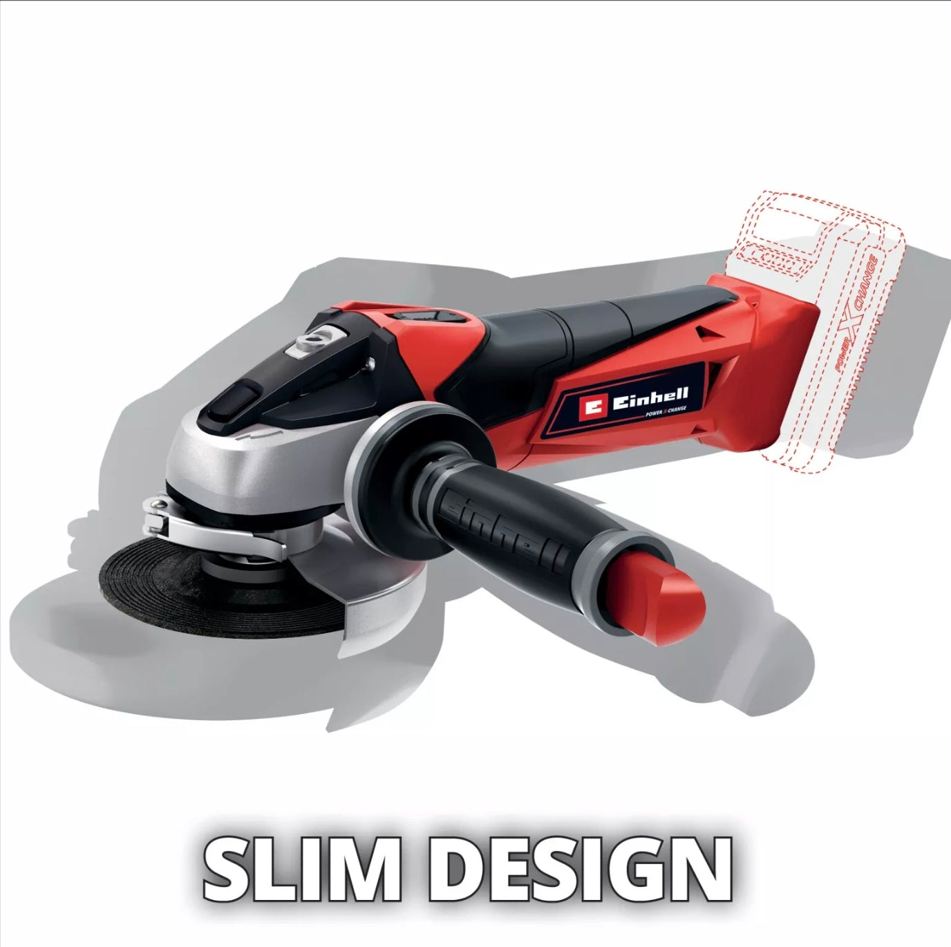 Einhell Cordless Angle Grinder 115mm 18V Case Discs 1 x 2.5 ah Battery Charger TE-AG 18/115