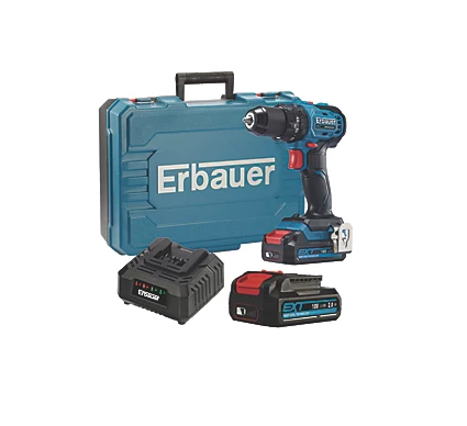Erbauer ECCD18-Li 18V 2 x 2.0Ah Li-Ion EXT Brushless Cordless Compact Combi Drill