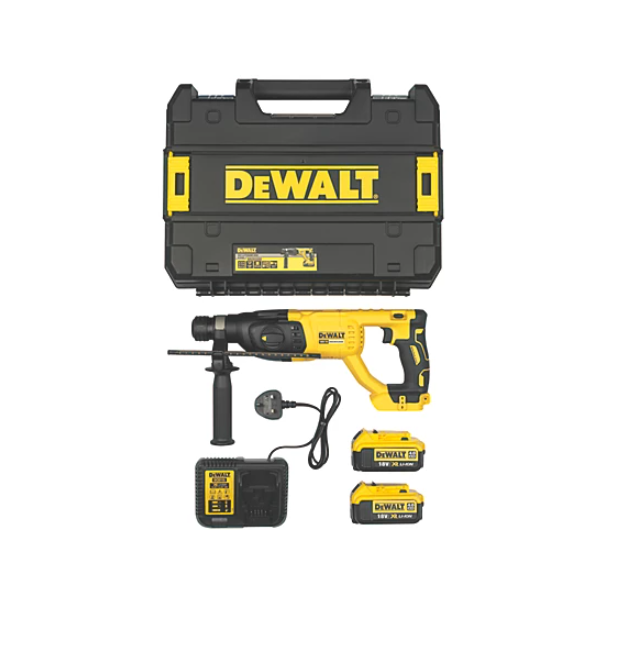 DEWALT DCH033N-XJ 18V Brushless Cordless SDS+ 2 x 4ah Battery Case Charger Kit