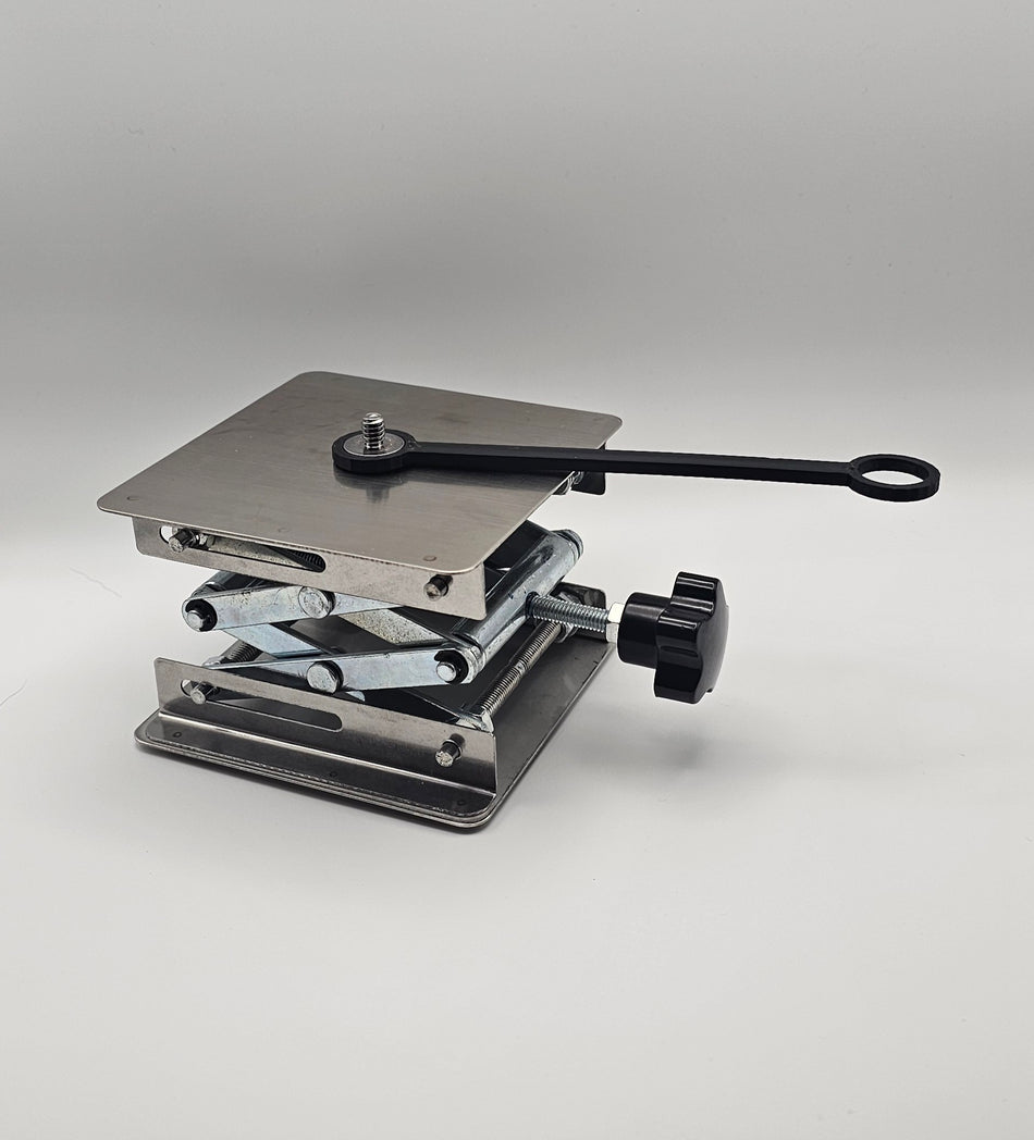 Laser Level Lifting Platform – 100 × 100mm Stainless Steel Scissor Lift Table (50–155mm)