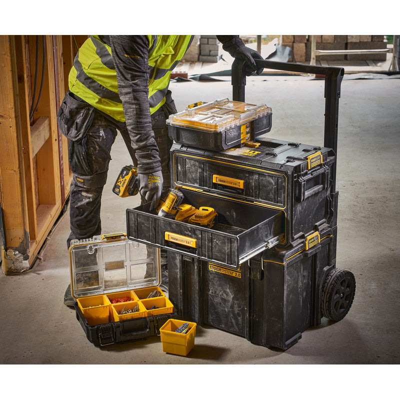 DeWalt ToughSystem 2.0 Tower with 2 x Half Organisers and Drawer Unit DS450