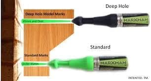 Marxman Green Standard x2 Chalk Black Deep x2 Marking Pen Hole Marking Tool Set