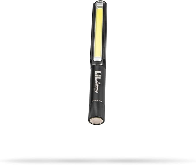 NEBO 250 Lumen COB LED Flashlight Lil Larry 6464 – Aircraft-Grade Aluminum Body with a Belt Clip and Magnetic Base - Black