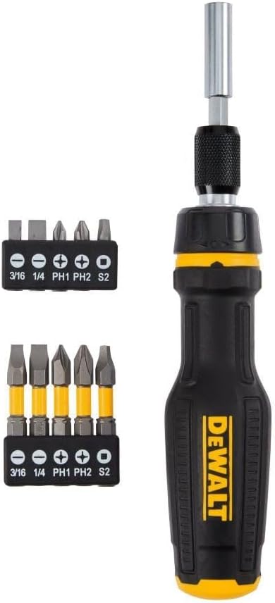 DEWALT Screwdriver Set 11 Pieces DWHT68001-0 Ratchet MaxFit Telescopic Multi-Bit