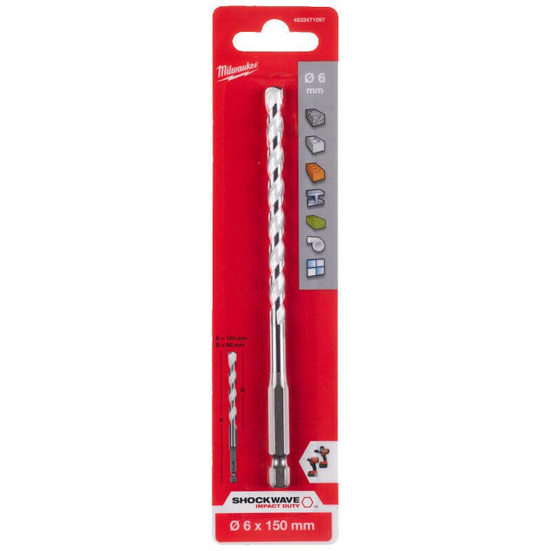 Milwaukee 6.0mm x 150mm Multi Material Drill Bit