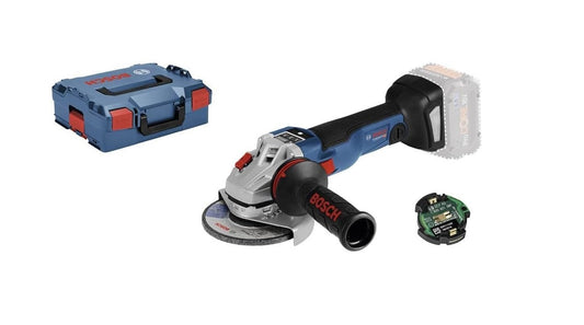 Bosch Professional 18V System Cordless Angle Grinder GWS 18V-10 SC 125 mm Connectivity Module L-BOXX Bare Tool