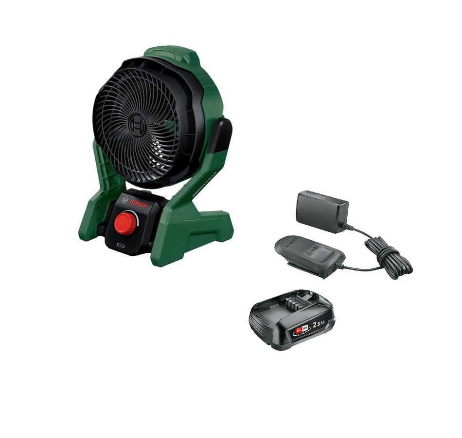 Bosch Cordless Portable Fan UniversalFan 18V-1000 1x Battery 2.5 Ah Charger AL 18V-CV