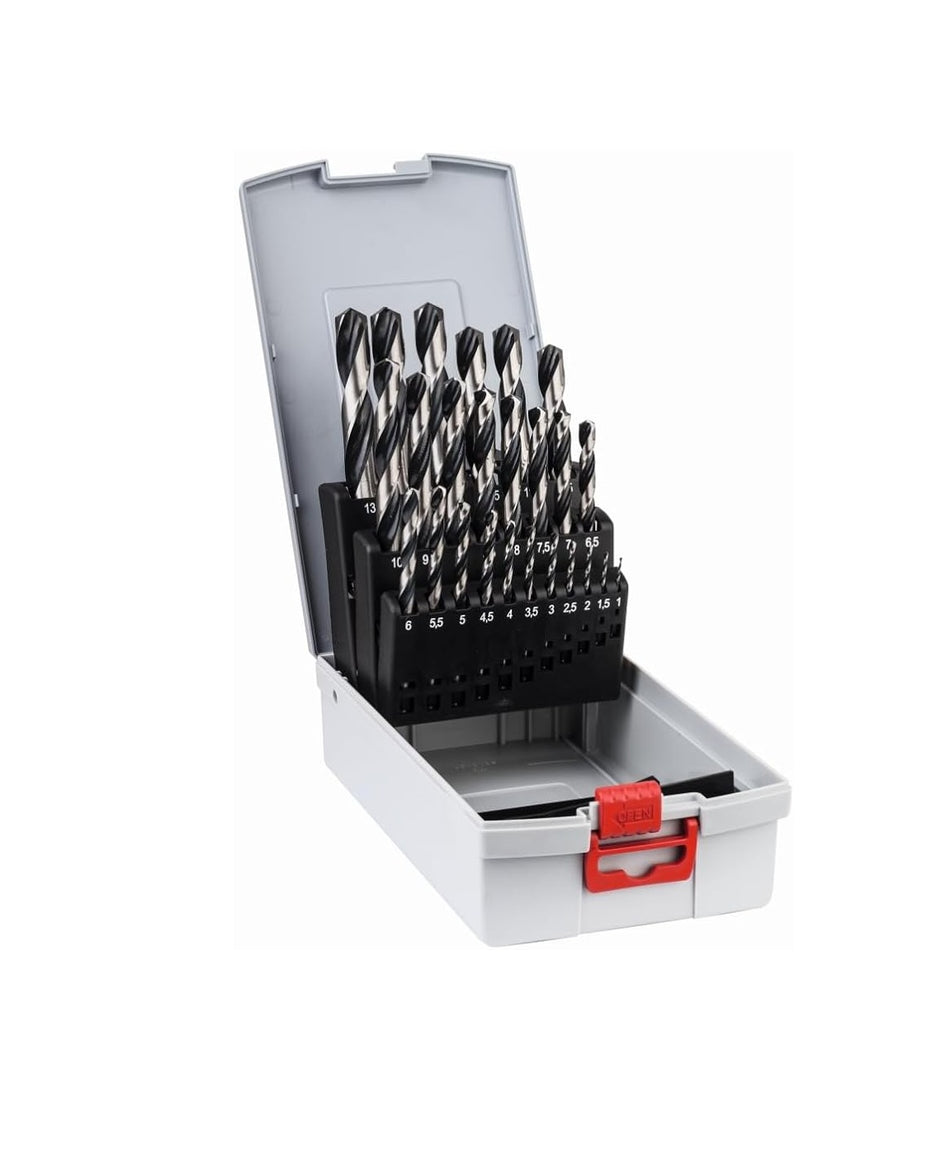 Bosch Professional 25-Piece PointTeQ HSS Twist Drill Bit Set (for Metal, ProBox, Drill Driver Accessories)