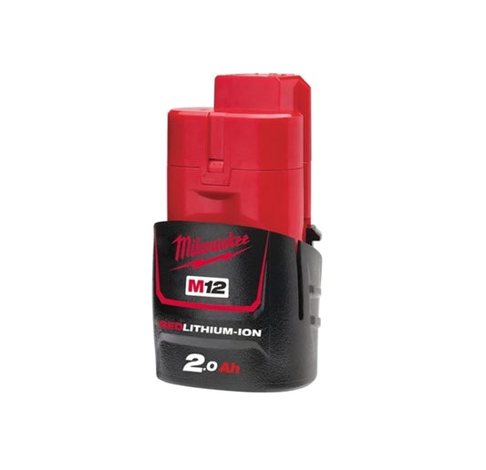 Milwaukee M12B2 M12 12v 2.0Ah Red Lithium-Ion Battery