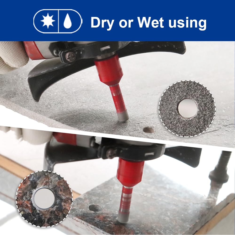 Dry Diamond Drill Core Bit 2pk Diameter 8mm Vacuum Brazed Drilling Porcelain Tile Granite Marble