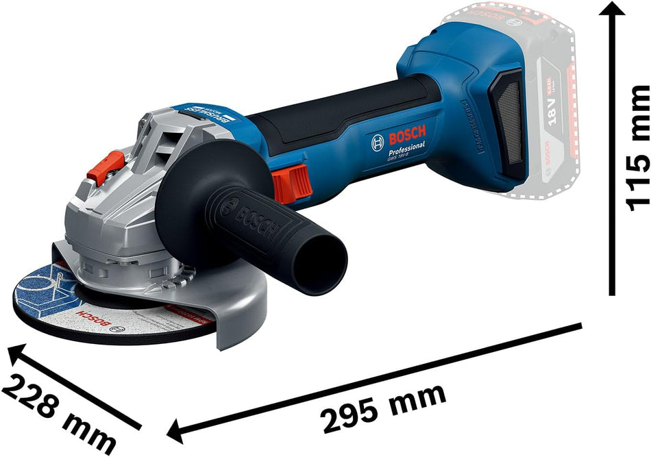 Bosch 18V Angle Grinder GWS 18V-8 AMPShare 115mm Brushless Cordless  - Bare