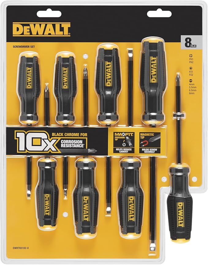 DEWALT MaxFit Mixed Demolition Screwdriver Set 8 Pieces – ToolSonLincs