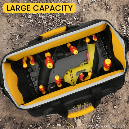 Tool Bag Shoulder Strap 16 inch 25 Pockets Heavy Duty Waterproof Base Technician