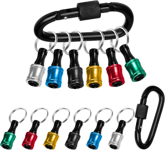 Hex Shank Keychain Quick Change Bit Holder for Hand-Held Screwdrivers Drill 7pcs