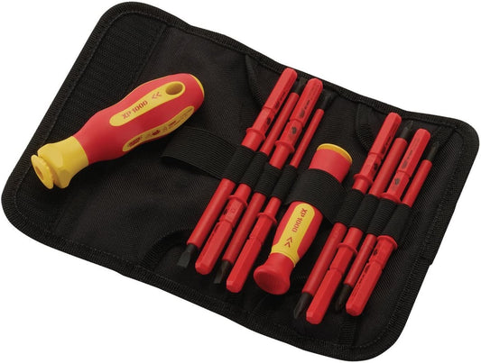Draper XP1000 10 Piece Precision Screwdriver Set | VDE Dual Insulated Interchangeable Blade | Electrical Tool Driver Set | Hand Tools Set |