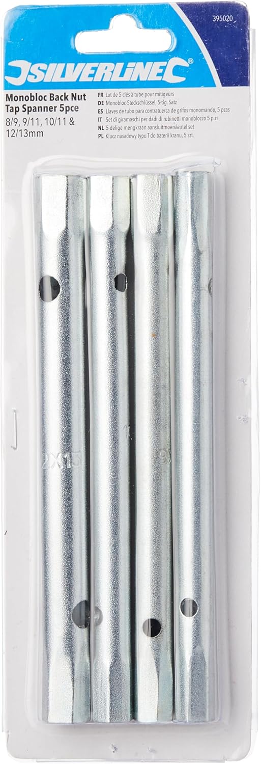 Monobloc Back Nut Tap Spanner 5pce 8/9, 9/11, 10/11 & 12/13mm