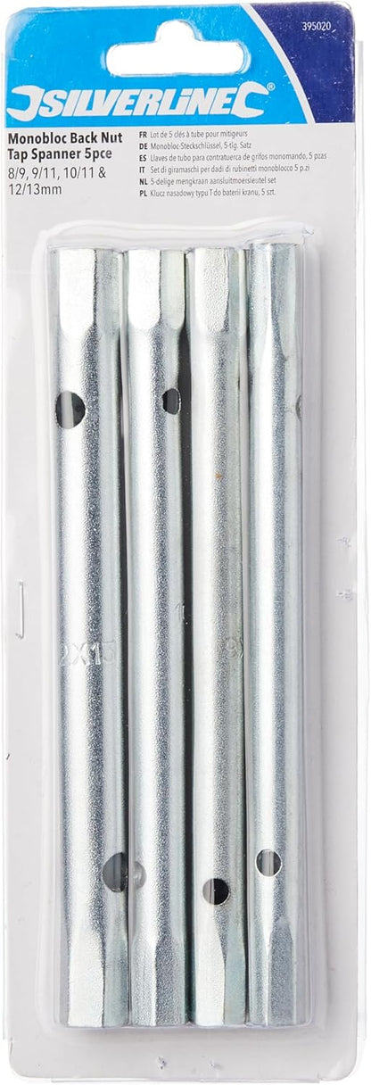Monobloc Back Nut Tap Spanner 5pce 8/9, 9/11, 10/11 & 12/13mm