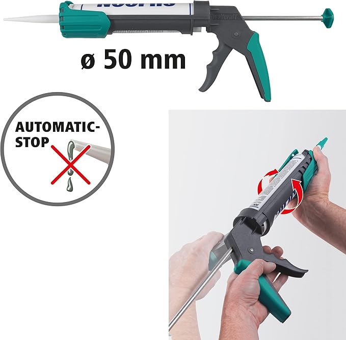 Wolfcraft MG 200 Caulking Gun I 4352000 I 130 kg of pushing pressure