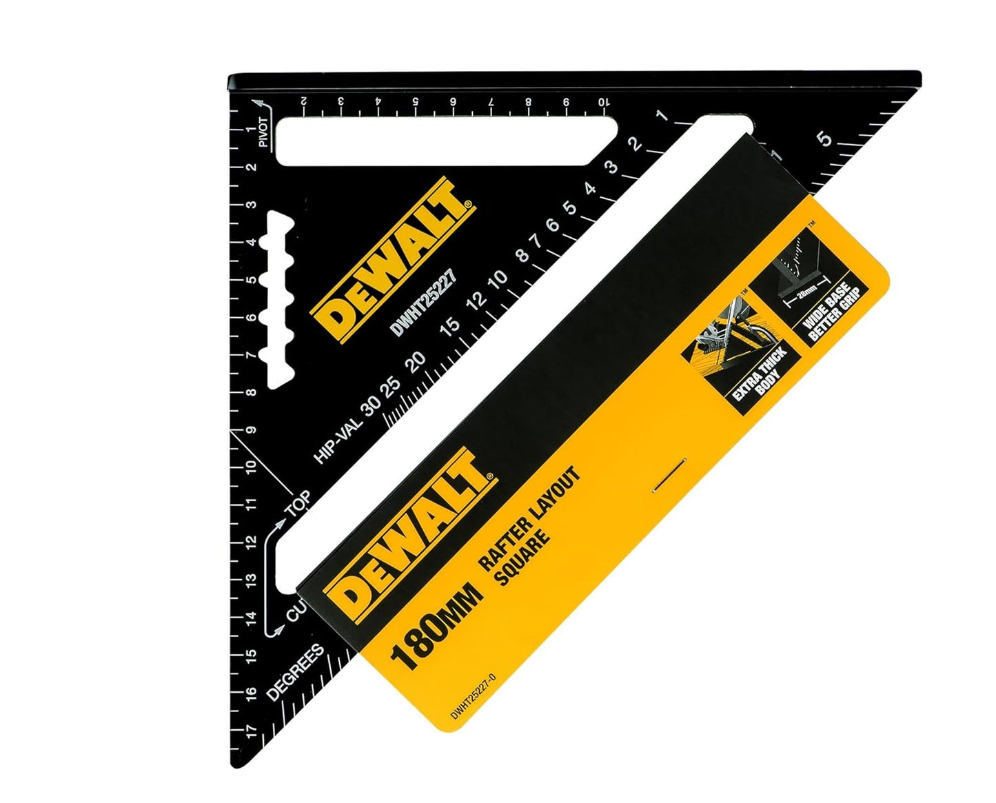 DeWALT 180mm Aluminium Speed Rafter Square - DWHT25227-0 Heavy-duty use
