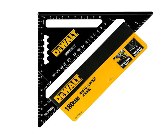DeWALT 180mm Aluminium Speed Rafter Square - DWHT25227-0 Heavy-duty use