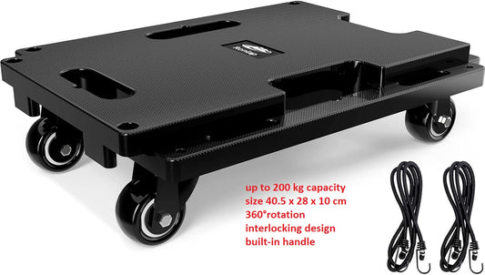 Moving Dolly with 360 Wheels Portable Furniture Garage Materials Toolbox Movers