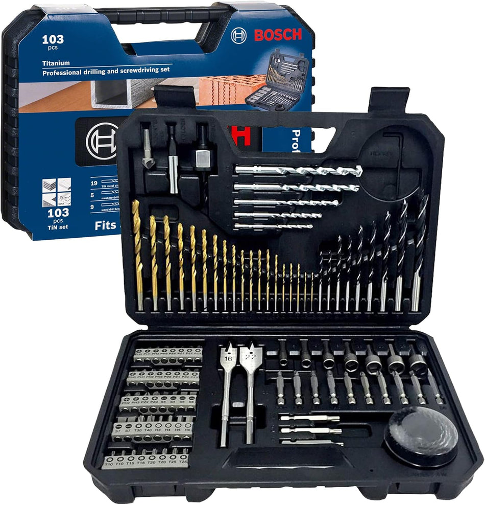 Bosch Drilling & Screwdriving Multi-Material  Set 103 Pieces