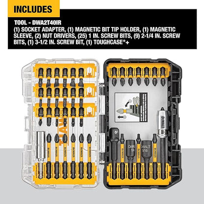 DEWALT Impact Ready FlexTorq Screwdriver Bit Set 40 Pieces (DWA2T40IR)