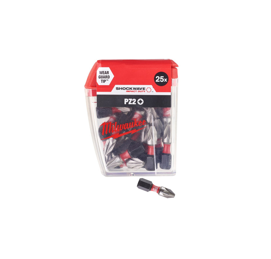 Milwaukee Screwdriver Bit PZ2 x 25mm SHOCKWAVE Impact 4932472041