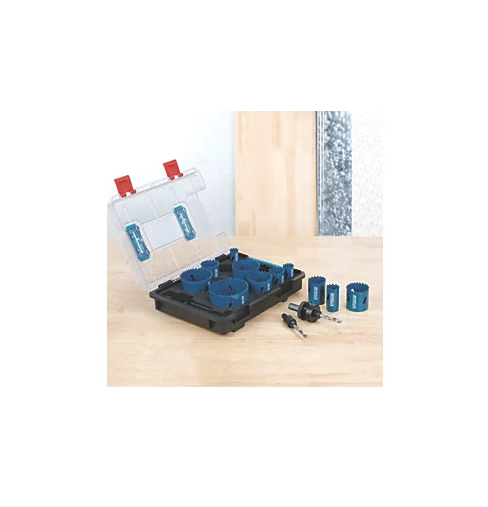 Erbauer 11-Saw Multi-Material Holesaw Set 19mm - 76mm HSS M42 bi-metal 8% cobalt