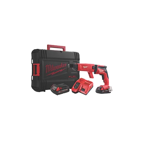 Milwaukee M18FSGC-202X FUEL 18V 2 x 2.0Ah Li-Ion RedLithium Brushless Cordless Drywall Screwdriver with Attachment