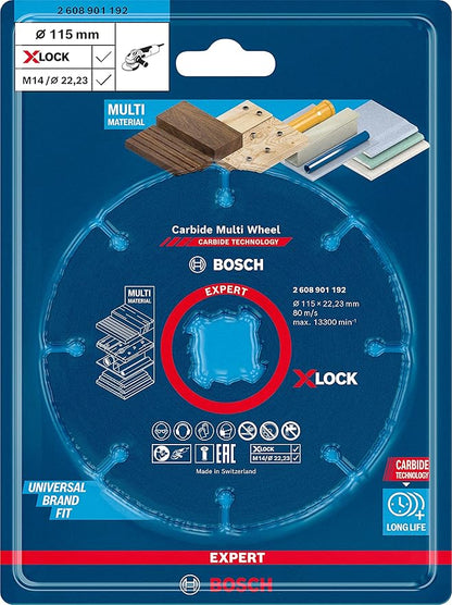 Bosch EXPERT 2608901192 X-LOCK Carbide Multi Grinder Cutting Disc Wheel 115mm