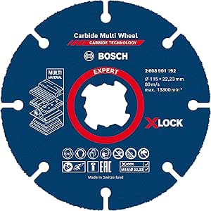 Bosch EXPERT 2608901192 X-LOCK Carbide Multi Grinder Cutting Disc Wheel 115mm