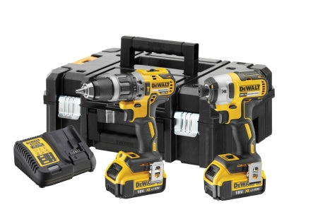DEWALT DCK266M2T 18v Twin Pack Combi & Impact Drill Twin Pack 2 x 4ah Batteries TSTAK