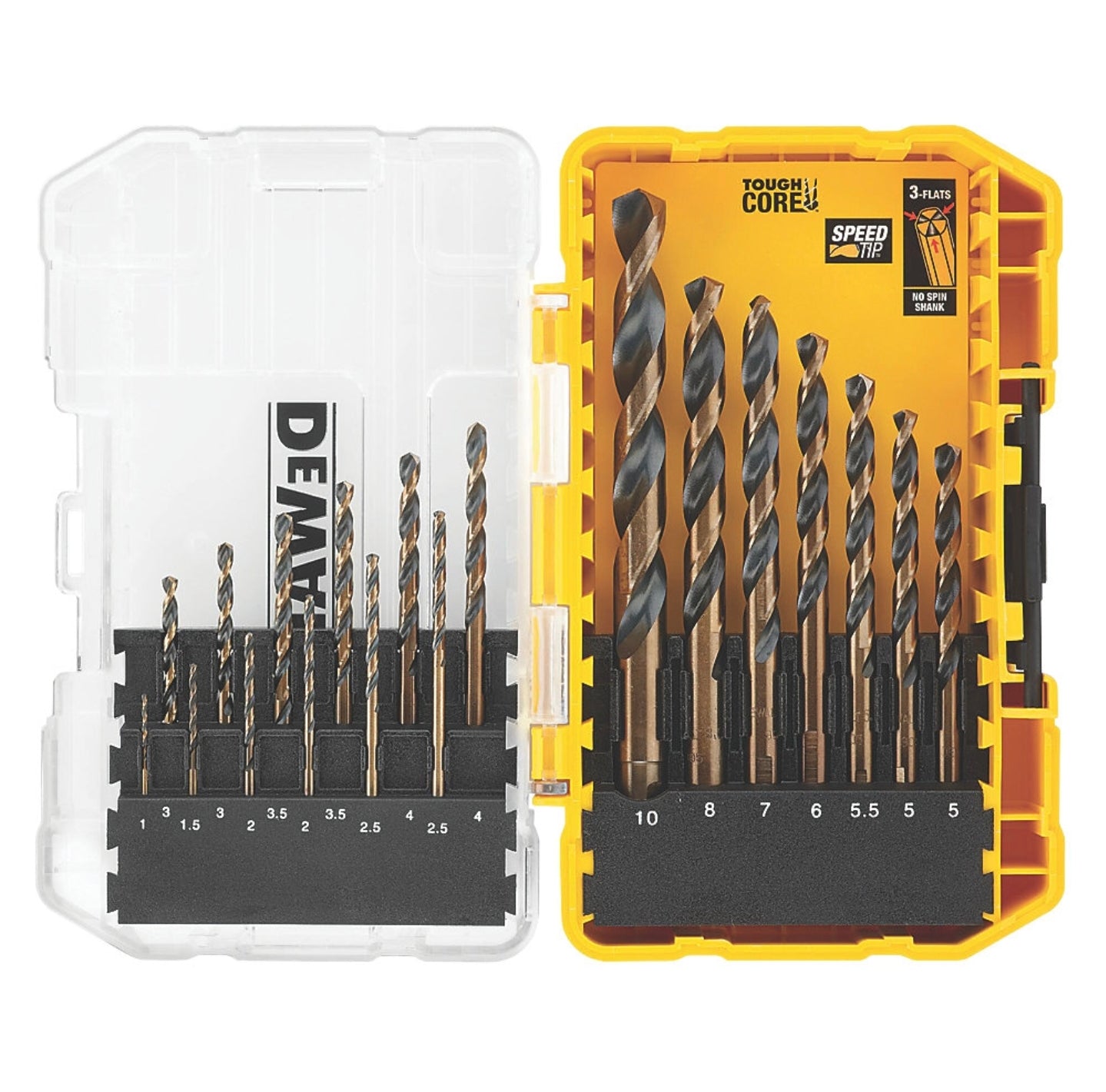 DeWalt Black & Gold Straight Shank
Multi-Material Drill Bit Set 19 Pieces