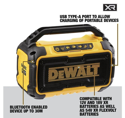 DeWALT DCR011 10.8V / 18V / 54V Bluetooth Speaker