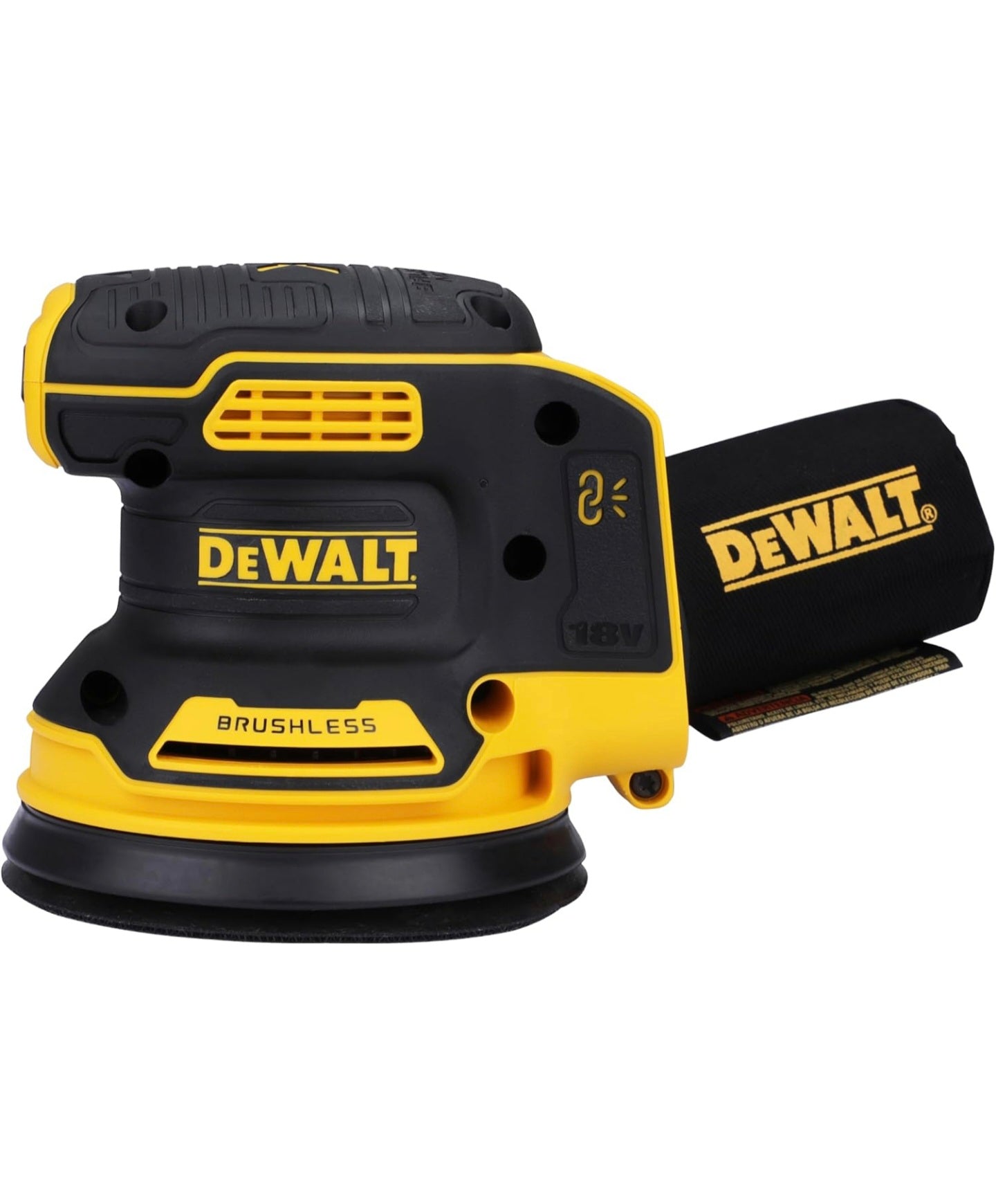 Dewalt DCW210N 18v XR Brushless 125mm Random Orbital Sander Dust Bag Bare Unit