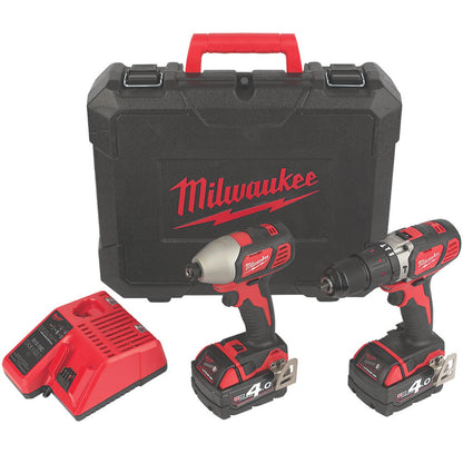 Milwaukee M18 BPP2Q-402C 18V 2 x4.0Ah Li-Ion RedLithium Cordless TwinPack