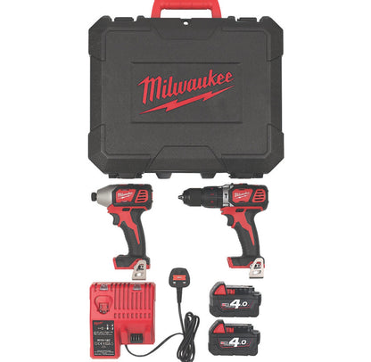 Milwaukee M18 BPP2Q-402C 18V 2 x4.0Ah Li-Ion RedLithium Cordless TwinPack